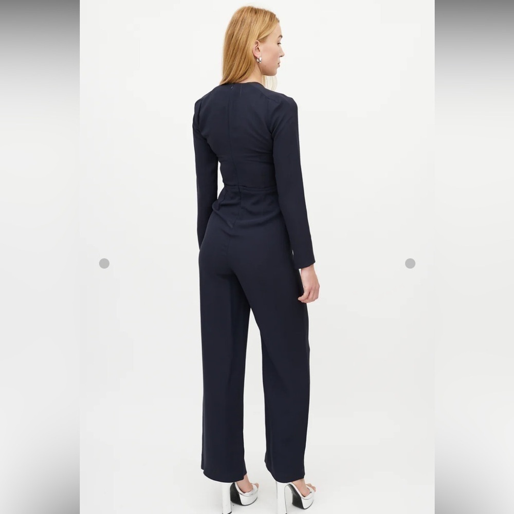 Stella McCartneyRotal Blue V-Neck Wide Leg Jumpsuit - Picture 2 of 14